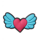 CROCS PINK HEART WITH WINGS