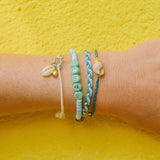 PURA VIDA BEACHSIDE BLUE SEASHELL CHARM BRACELET