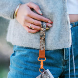 CAMO AND ORANGE - WRISTLET KEYCHAIN
