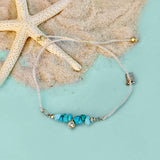 PURA VIDA DAINTY TURQUOISE BEAD GOLD CHARM