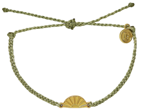 PURA VIDA GREEN GOLD CHARM