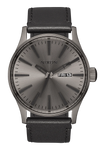 NIXON SENTRY LEATHER GUNMETAL