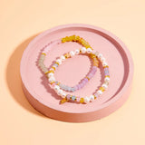 PURA VIDA OMBRE RAINBOW BEAD STRETCH BRACELET