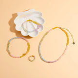 PURA VIDA OMBRE RAINBOW BEAD STRETCH BRACELET