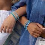 PURA VIDA SURFRIDER AQUA STRETCH BRACELET