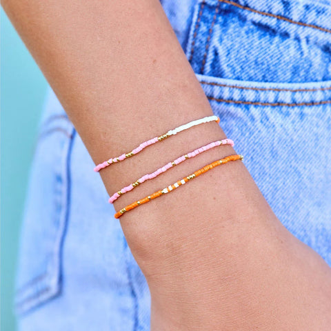 PURA VIDA MIXED SEED STRETCH BRACELET