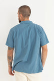 RHYTHM ASSIC LINEN SS SHIRT BLUE