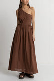 RHYTHM TYLER ONE SHOULDER MAXI DRESS