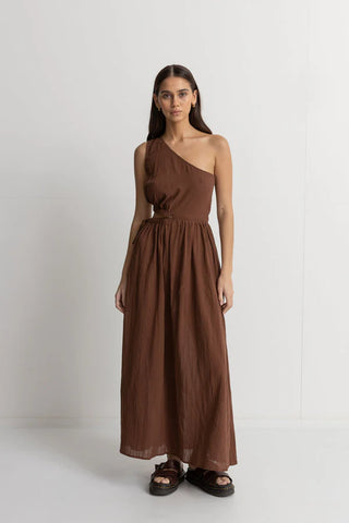 RHYTHM TYLER ONE SHOULDER MAXI DRESS