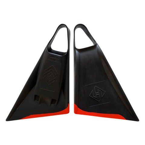 HUBBOARDS BOOST'N HOUSTON SWIM FINS -BLACK & RED M8-10