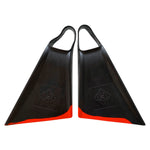 HUBBOARDS BOOST'N HOUSTON SWIM FINS -BLACK & RED M8-10