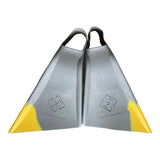 HUBBOARDS AIR HUB SWIM FINS GREY & YELLOW L11-13