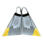 HUBBOARDS AIR HUB SWIM FINS GREY & YELLOW L11-13