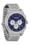 NIXON TIME TELLER CHRONO SILVER/ MIDNIGHT