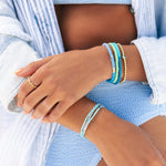 PURA VIDA ENAMEL WAVE BALL BEAD STRETCH