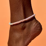 PURA VIDA PINK SANDS PUKA STRETCH ANKLET