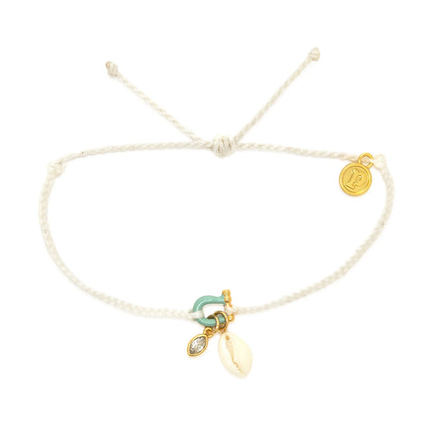 Pura Vida bonne chance gold bracelet