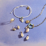 PURA VIDA SIMPLE COWRIE STUD EARINGS