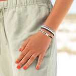 PURA VIDA SEASCAPE VINYL DISC STRETCH BRACELET
