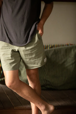 RHYTHM CLASSIC LINEN JAM PANTS OLIVE