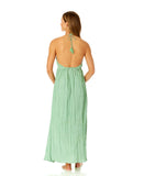 Ibiza Women's V Neck Jewel Maxi Dress