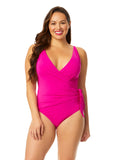 Ibiza Women's Live In Color Wrap Tie One Piece Swimsuit