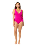 Ibiza Women's Live In Color Wrap Tie One Piece Swimsuit