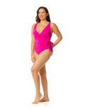 Ibiza Women's Live In Color Wrap Tie One Piece Swimsuit