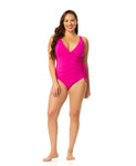 Ibiza Women's Live In Color Wrap Tie One Piece Swimsuit