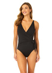 Ibiza Women's Live In Color Wrap Tie One Piece Swimsuit