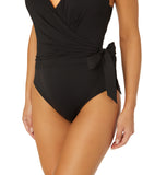 Ibiza Women's Live In Color Wrap Tie One Piece Swimsuit