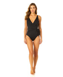 Ibiza Women's Live In Color Wrap Tie One Piece Swimsuit