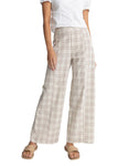 RHYTHM RUMI CHECK WIDE LEG PANT