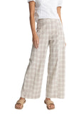 RHYTHM RUMI CHECK WIDE LEG PANT