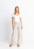 RHYTHM RUMI CHECK WIDE LEG PANT