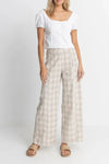 RHYTHM RUMI CHECK WIDE LEG PANT