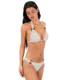 HURLEY SHELL CROCHET RING TRI TIE TOP