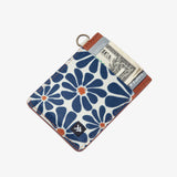 THREAD EMMELINE NAVY - VERTICAL LEATHER WALLET