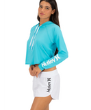 HURLEY OAO SOLID HOODED RASHGUARD BLUE