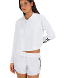 HURLEY OAO  SOLID LS HOODED RASHGUARD WHITE