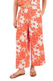 HURLEY DAISY FLORAL WIDE LEG PANT