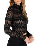 Lacey Mock-Neck Crop Top