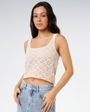 RIP CURL HALF MOON BAY CROCHET TOP