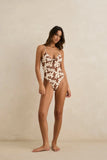 RHYTHM MELIA FLORAL TIE FRONT ONE PIECE