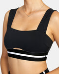 Wide strap elastic bra