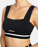 Wide strap elastic bra