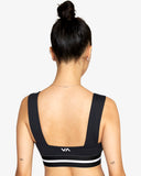 Wide strap elastic bra