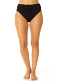 ANNE COLE Live In Color Soft Band High Waist Swim Bottom
