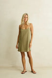 RHYTHM LINEN LACE SLIP MINI DRESS