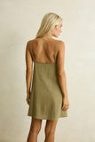 RHYTHM LINEN LACE SLIP MINI DRESS